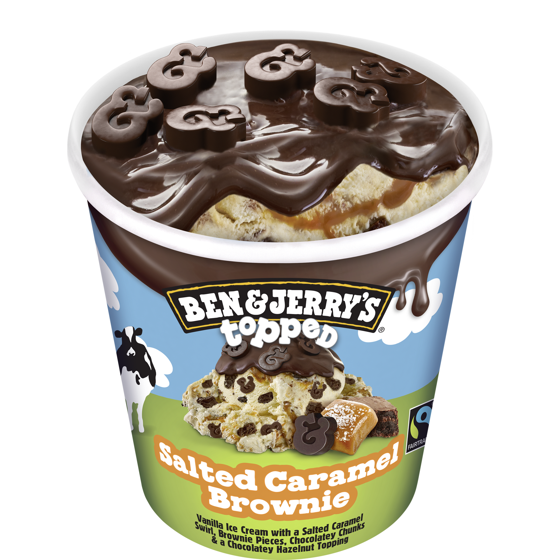 Salted Caramel Brownie Topped Pints